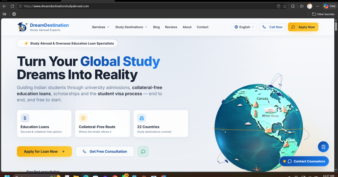 Dream Destination — Website Development